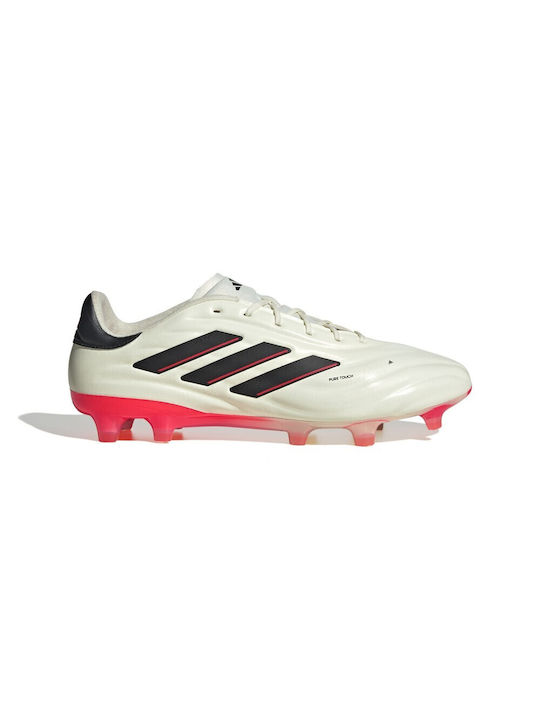 Adidas Copa Pure 2 Elite FG Χαμηλά Ποδοσφαιρικά Παπούτσια με Τάπες Λευκά