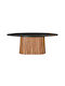 Draxx Ovaler Esszimmertisch aus Massivholz Schwarz 200x100x76cm