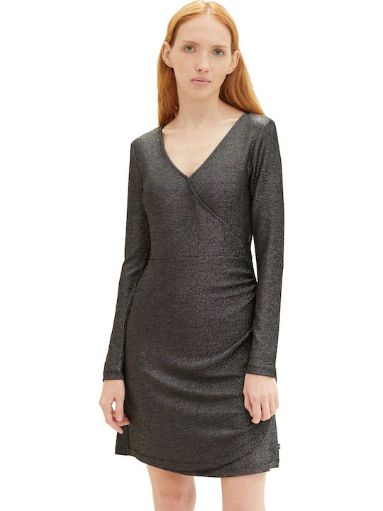 Mini Evening Dress Wrap Black (34029/black Glitter)