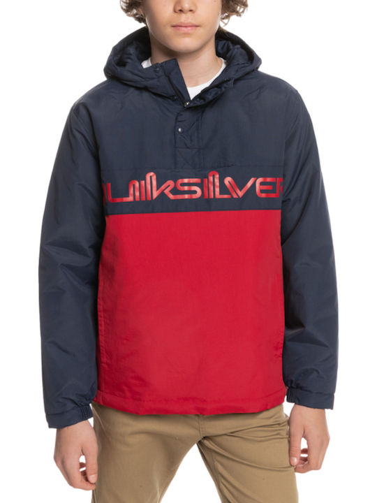 Tazawa Waterproof Kids Casual Short Coat with Hood Navy Blue