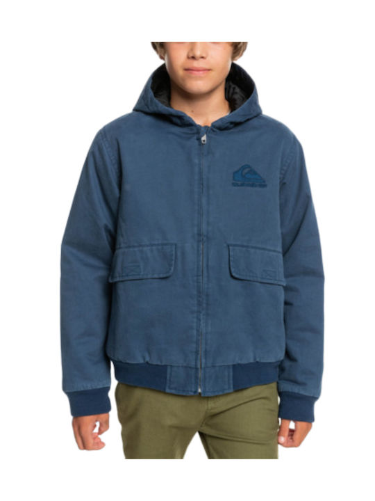 Quiksilver Kids Casual Jacket with Lining & Hood Navy Blue