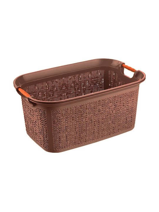 TnS Laundry Basket Wooden Brown