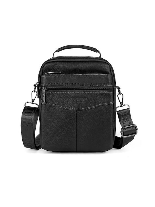 Polo Club Leather Men's Bag Shoulder / Crossbody Black