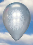 Set of 100 Balloons Latex Silver