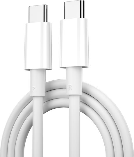 Wiwu Wi-C008 USB 2.0 Cable USB-C Male - USB-C 100W PD White 1.2m