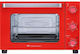 Continental Edison Electric Countertop Oven 35lt Without Burners Red