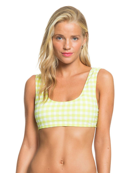 Roxy Triangle Bikini Top with Adjustable Straps Yellow