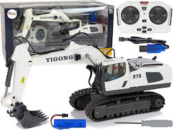 Lean Toys Caterpillar Remote-controlled Excavator White
