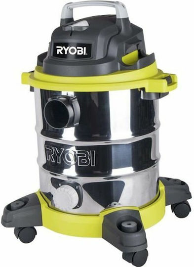 Rvc1220ig Σκούπα Υγρών / Στερεών 1250W με Ανοξείδωτο Κάδο 20lt Ασημί