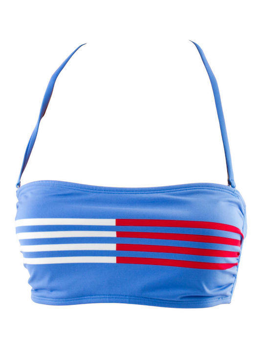 Tommy Hilfiger Strapless Bikini with Detachable Straps Blue