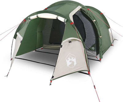 vidaXL Σκηνή Camping Τούνελ Πράσινη με Διπλό Πανί για 3 Άτομα 370x185x116εκ.