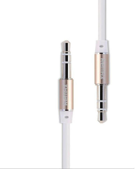 Remax Καλώδιο Ήχου 3.5mm male - 3.5mm male Λευκό 1m