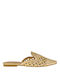 Corina Mules mit Wohnung Absatz in Gold Farbe