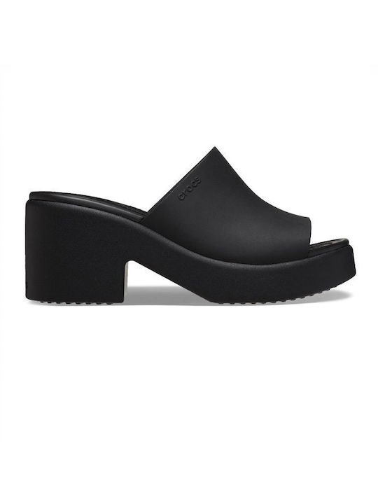 Crocs Brooklyn Mules cu Chunky Scăzut Toc în Negru Culoare