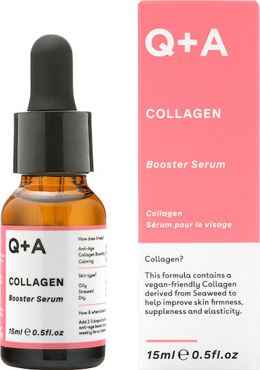 Q+A Natural Skincare Collagen Anti-Aging Serum Booster For Face With Collagen For Firming 15ml