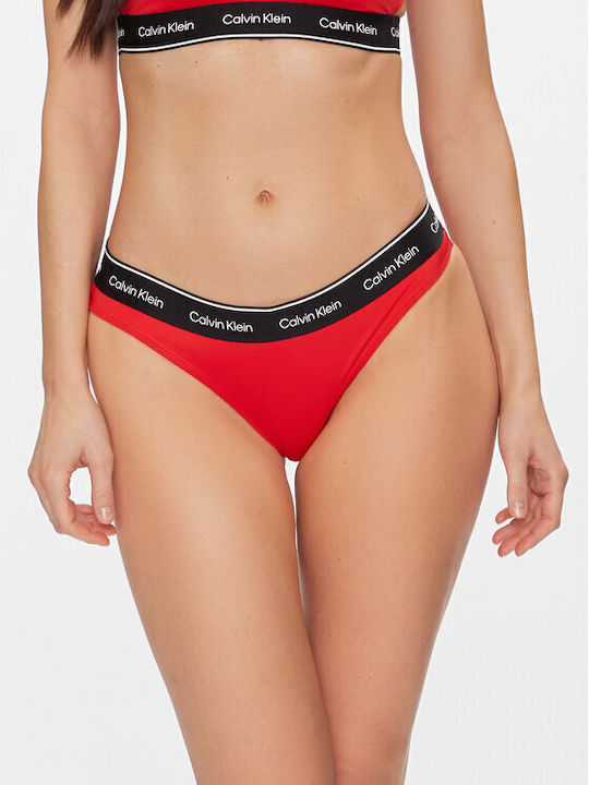 Calvin Klein Долнища На Бански Слип Червени