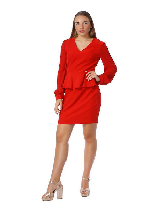 Fracomina Mini Dress Denim Red