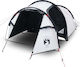 vidaXL Camping Tent Tunnel White with Double Cloth for 3 People 370x185x116cm