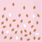 Party Napkins Rose Gold 16pcs