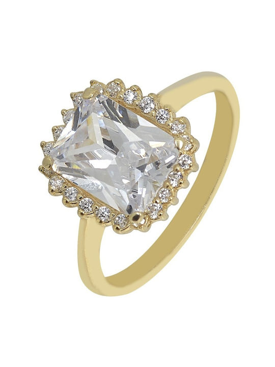 Filva Oro Women's Gold Ring with Zircon 9K