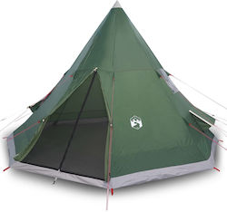 vidaXL Camping Tent Green for 4 People 367x367x259cm