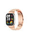 Mijobs Mijobs Three-bead Metal Λουράκι Ανοξείδωτο Ατσάλι Ροζ Χρυσό (Redmi Watch 3)