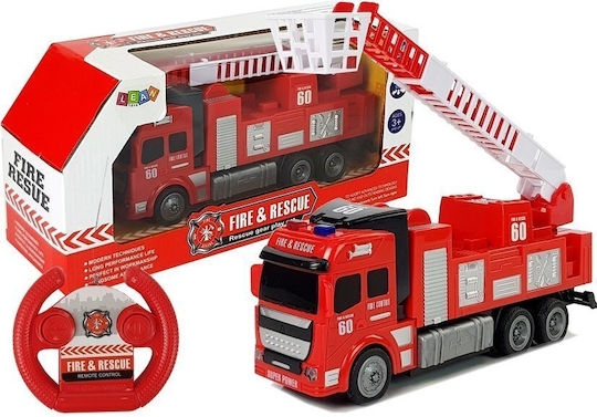 Lean Toys Feuerwehr Ferngesteuertes Feuerwehrfahrzeug Rot