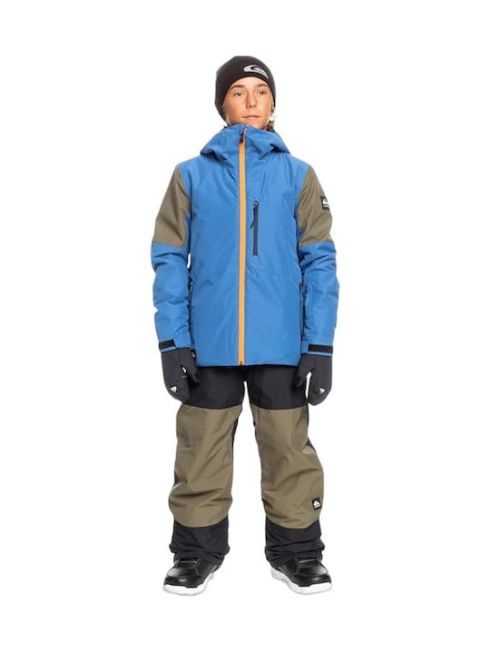 Quiksilver Waterproof Kids Casual Jacket with Lining & Hood Blue