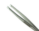 Staleks Eyebrow Tweezer with Curved Tip Silver 1pcs