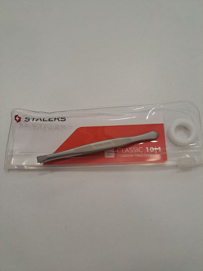 Staleks Eyebrow Tweezer with Pointed Nose Silver
