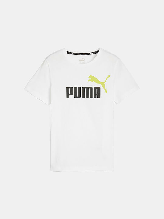 Puma Kids T-shirt White Logo Tee