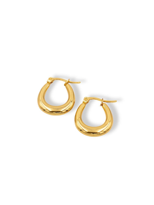 Earrings Hoops made of Steel Gold Plated