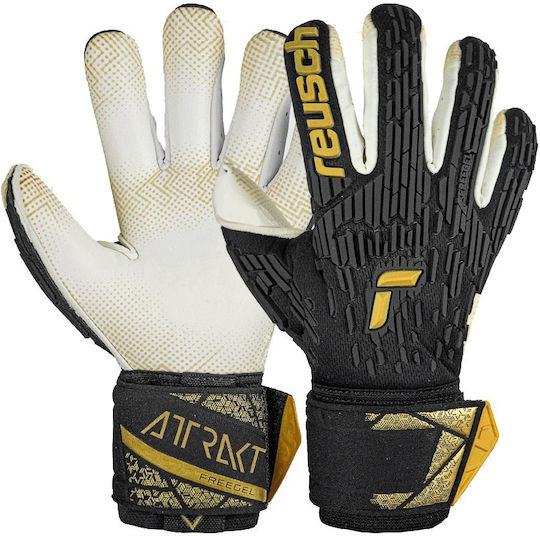 Reusch Attrakt Freegel Gold X Glueprint Finger Support Голмански ръкавици за Възрастни Черен