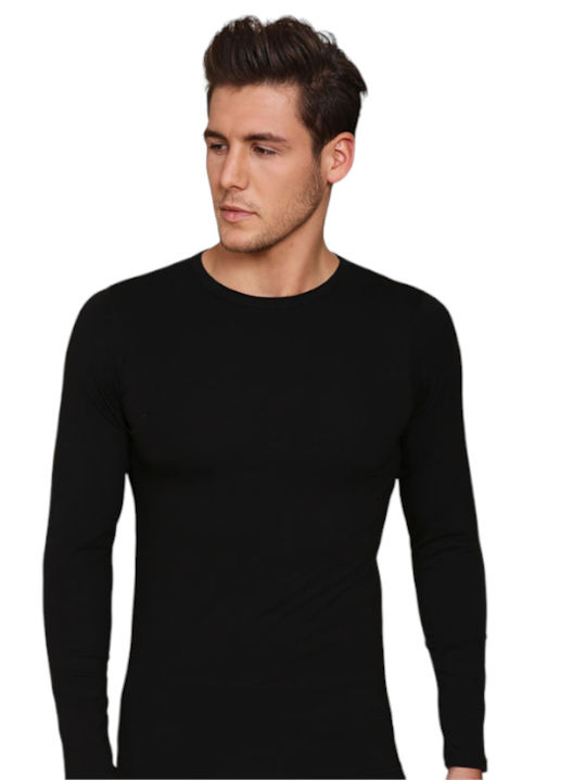 Berrak Men's Undershirt Long-sleeved BLACK