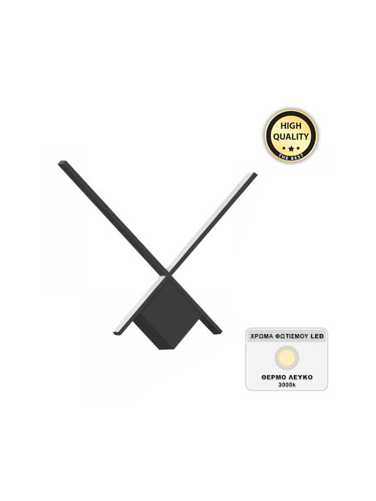 Megapap Division Lamp Wall with Integrated LED Black 5x40cm