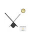 Megapap Division Lamp Wall with Integrated LED Black 5x40cm
