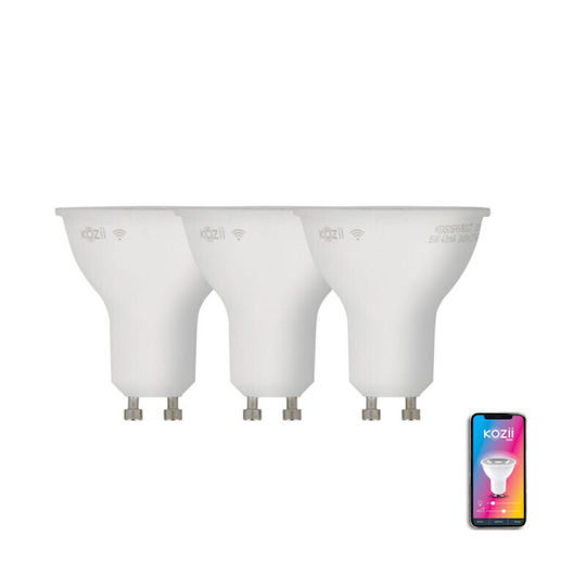 Xanlite Becuri Smart LED 5W pentru Dulie GU10 Alb reglabil 345lm 3buc