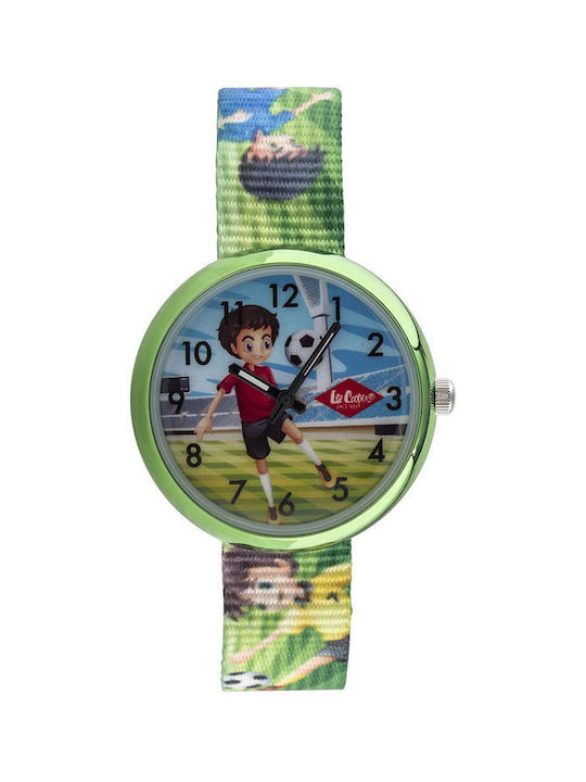 Lee Cooper Kinderuhr mit Stoffarmband Grün