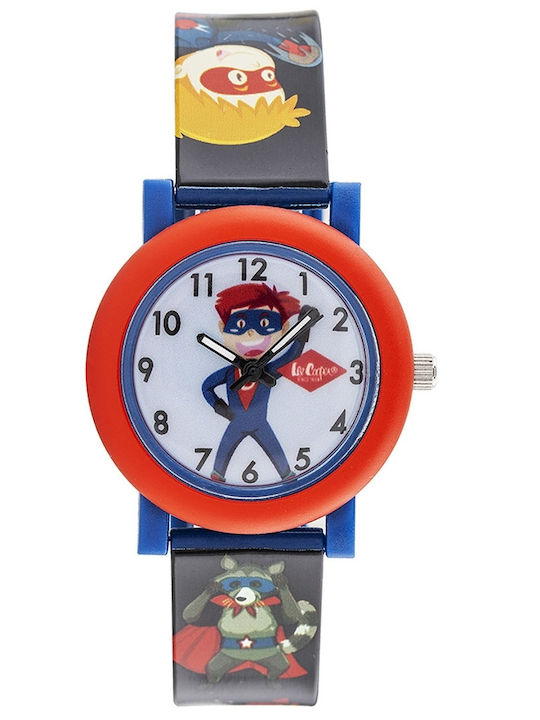 Lee Cooper Ceas analogic pentru copii cu curea din cauciuc/plastic Multicolor