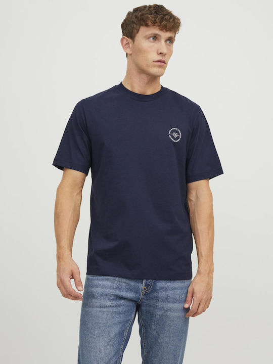 Jack & Jones T-shirt Bărbătesc cu Mânecă Scurtă BLUE