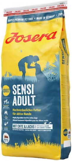 Josera Sensi Adult 12.5kg Ξηρά Τροφή χωρίς Σιτηρά & Γλουτένη για Ενήλικους Σκύλους με Πάπια, Κρέας, Τόνο, Σολομό, Πουλερικά, Πατάτες και Ρύζι