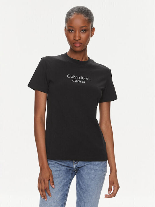 Calvin Klein Institutional Γυναικείο T-shirt Μαύρο