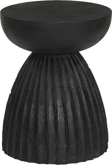 Stool For Living Room Scallop Black 35x35x45cm