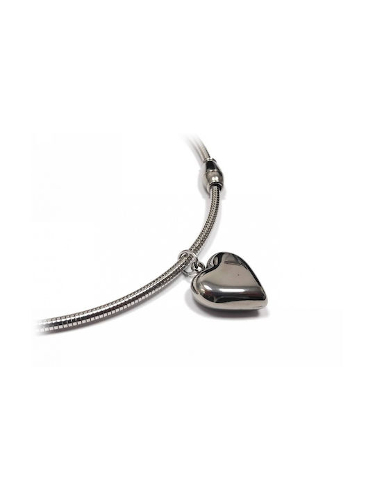 Karma Fashion Necklace with design Heart from Steel