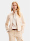 Toronto Women's Short Biker Leather Jacket for Winter Beige