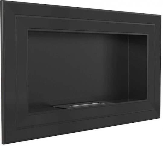 Kratki Juliet 1100 Tuv Indoor Wall Mounted Bioethanol Fireplace Black 110x14.2x65cm