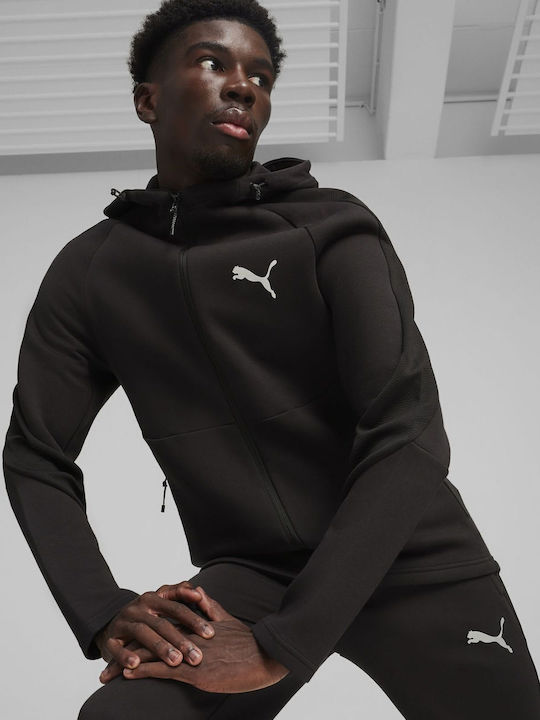 Evostripe Cardigan With Black Hood