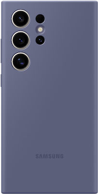 Samsung Umschlag Rückseite Silikon Lila (Galaxy S24 Ultra)
