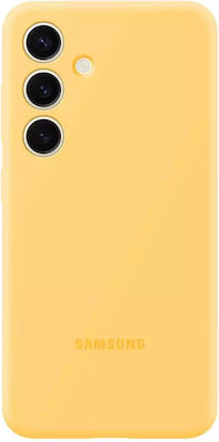 Samsung Umschlag Rückseite Silikon Gelb (Galaxy S24)