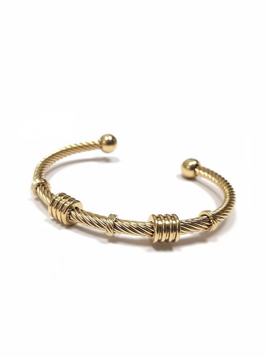 Karma Fashion Bracelet Handcuffs made of Steel Gold Plated